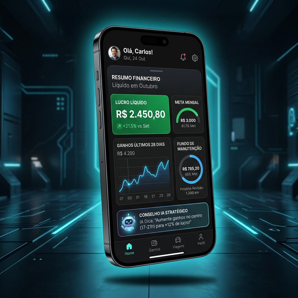 appdriver Dashboard Financeiro no Celular
